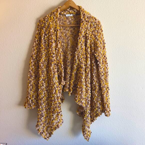 Cozy Open Cardigan, Pom Pom knit handmade look - Picture 1 of 6